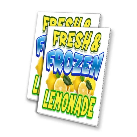 Fresh Frozen Lemonade (24" X 36") 4mm Corrugated Plastic Panel, Graphics Applied To 1 Side (Pk of 2)