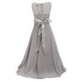 thumbnail image 2 of iiniim Kids Big Girls Lace Flower Chiffon Junior Bridesmaid Long Dress Wedding Party Maxi Gown, 2 of 7