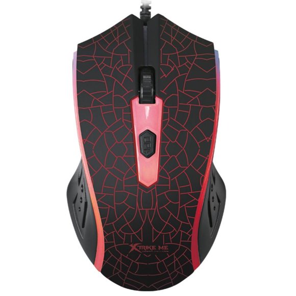 Xtrike Me GM-206 - Optical Gaming Mouse, Wired with 4 Buttons and 7 Color Backlight, DPI 800/1000/1200, Black