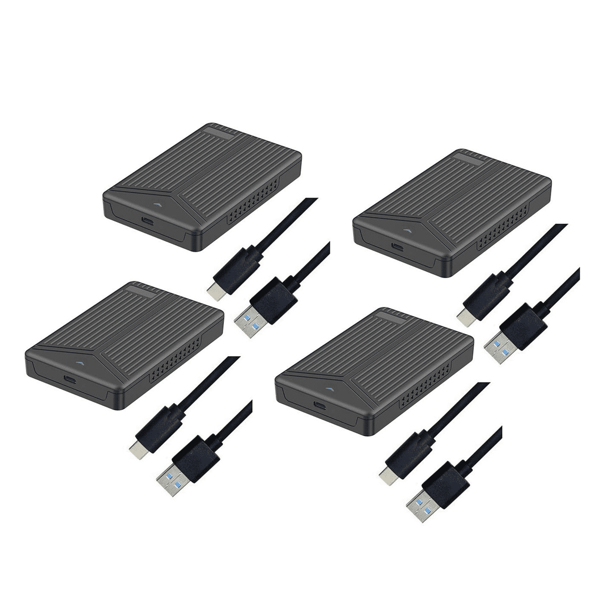 4X USB 3.1 Mobile Hard Disk Box 2.5 Inch Hard Disk Box SSD Enclosure Support 15mm Hard Drive for Computer Notebook,black