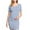 Blue, variant on Hoen Maternity Dresses for Women Short Sleeve Round Neck Ruched Pregnant Dresses Lightweight Breathable Bodycon Midi Dresses Printed Casual Pleated Dresses