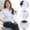 White, variant on Promotion! Women's Solid Casual Office Blouse Top Long Sleeve Button Down OL Blouse Slim Formal Shirt