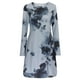 thumbnail image 4 of Vestido HUOGUO para mujer, cuello en O, manga larga, estampado floral, 4 of 5