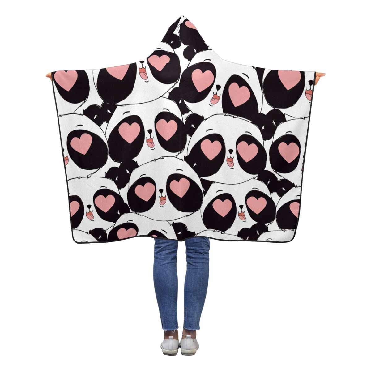 ASHLEIGH Cute Panda Bear Hooded Throw Blanket 40x50 inches Toddler Kid