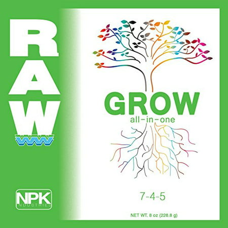 NPK Industries Raw Grow Fertilizers, 8 oz. (Best Npk For Growing Weed)