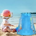 thumbnail image 6 of Ovzne Outdoor Beach Bag - Large Capacity Nylon Mesh Bag For Children's Beach Toys, Sand Tools Storage, Breathable Drawstring Backpack 22X17X1Cm, 6 of 6