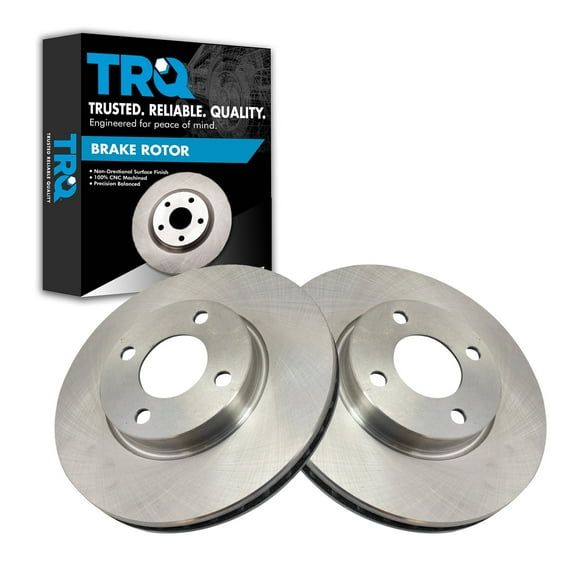 TRQ Front Brake Rotors Set Vented Fits Select 2018-2022 Nissan Kicks 2020-2022 Versa