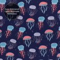 thumbnail image 5 of Shower Curtain, Cute Jellyfish Pattern Waterproof Fabric Plastic Shower Curtain, Drying Fast Bathroom Curtain with 9 Buttonholes, Ruffle Shower Curtain 60x72in, 5 of 8