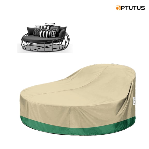 Outdoor Round Daybed Cover, 88-Inch Heavy-Duty Waterproof and UV-Protected Patio Cover for Round Daybeds