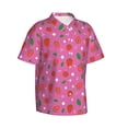 thumbnail image 2 of Haiem Strawberry Floral Printed Hawaiian Shirt for Men - Men’s Casual Beach Summer Shirts - Stretch Fabric with Modern Fit-X-Large, 2 of 9