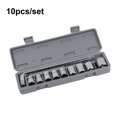 thumbnail image 3 of Removedor de tuercas Sockets Coche Extractor Kit Motocicleta Bicicleta Mecánico Automóvil Neumático Tornillo Tornillo Herramientas con caja de transporte 10 piezas Inevent TO005756-00, 3 of 7