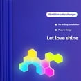thumbnail image 4 of Fiudx Apliques de Pared Hexagonales, Paneles de Rgb Inteligentes, Decoración de Panel Personalizable, Brillo Led Brillante, Ideal Dormitorio Infantil, Ambiente de Salsa En Juegos, Diseño de Iluminaci, 4 of 7