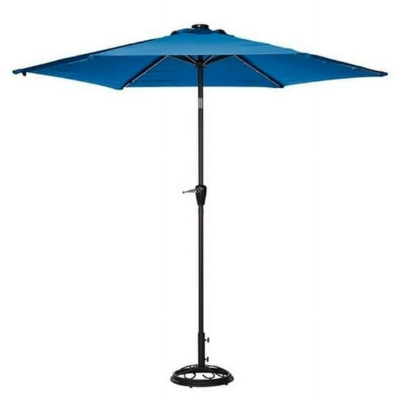 UMS90BKOBD34 9 ft. Blue Solar Market Umbrella