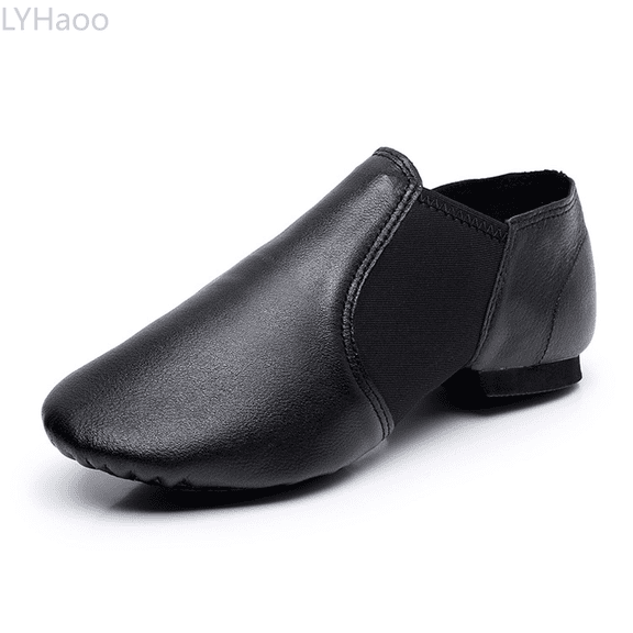 LYHaoo Soft Sole Leather Jazz Dance Shoes For Girls Ideal For Dance Practice And Performance Sizes 12 Little Kid Black(5-6 Years)