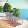 thumbnail image 4 of Silver Gray Shore Outdoor Patio Aluminum Chaise, EEI-2249-SLV-GRY, 4 of 4