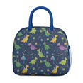 thumbnail image 2 of Womens DarkBlue Cartoon Dinosaurs PartyElements Pattern Lunch Box for Work,Insulated Lunch Bag for Women,Loncheras Para Mujer,Leakproof Adult Lunch Bag for Work,Beach,Travel,Picnic,Camping, 2 of 7