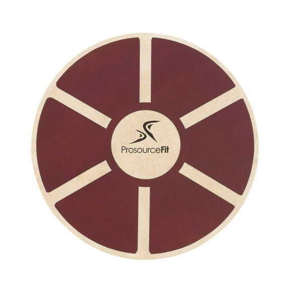 Prosource Fit 1088 Round Wooden Gym Exercise Fitness Balance Wobble Board, Red