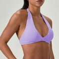 thumbnail image 4 of Xijirk Tank Tops Seamless Padded Sports Bra Open Back Yoga Workout Low Gym Fitness Crop Top Camisole Tops for Women,Purple,XL, 4 of 5