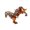 Dark Brown, variant on Stylish Zodiacs Horse Brooch Portable for Sensitive Skin