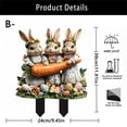 thumbnail image 4 of Gupgi Bunny Garden Stakes Funny Rabbits Carrot/Easter Egg Spring Garden Lawn Decoration, 4 of 5