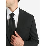 Chaps Mens Black Solid Classic Fit Tailored Suit Separate Jacket, Sizes 40R-48L