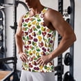 thumbnail image 5 of Fuzoiu Colorful Fruits Print Men's Workout Tank Tops,Sleeveless Gym Shirt Quick Dry,Fitness Bodybuilding T-Shirt,Muscle Athletic Workout Tee-XX-Large, 5 of 7