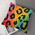 thumbnail image 7 of Ullo0ord Colorful Leopard Print Pillow Covers - Pillow Covers Animal Throw Pillow Case Cushion Cover with Zipper, 7 of 7