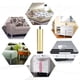 thumbnail image 5 of 4 piezas de muebles modernos para mesa de centro, sofá cama, tocador, patas de refrigerador Dorado 25cm, 5 of 7