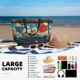 thumbnail image 5 of Pofeuu Whimsical Sailboat Ocean Art Print Beach Bag,Waterproof Sandproof Beach Tote Bag, Large Capacity Foldable Beach Bags for Women, 5 of 7