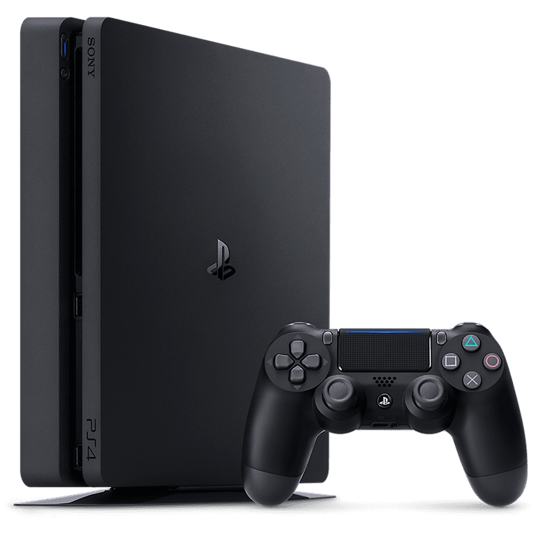 PlayStation 4 1TB Console with Ghost of Tsushima - PS4 Slim 1TB Jet Black  HDR Gaming Console, Wireless Controller and Game