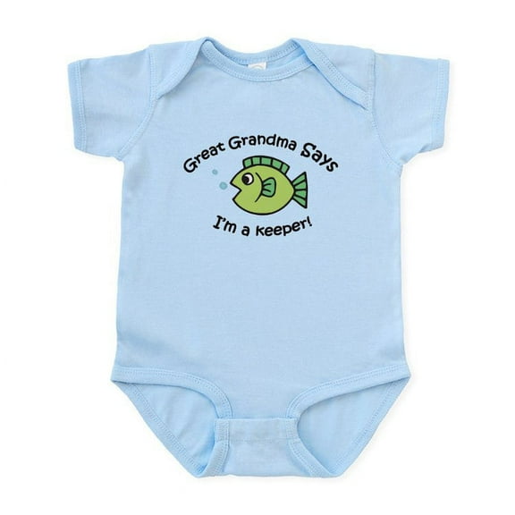 CafePress - Great Grandma Says I'm A Keeper! Infant Bodysuit - Baby Light Bodysuit, Size Newborn - 24 Months