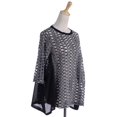 thumbnail image 3 of S/M Fit Black Cut Out Holes Side Sheer Flapping Panels Fashion Top, 3 of 4