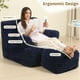 thumbnail image 4 of Puf MOMCAYWEX Comfy Giant con reposapiés, color azul oscuro, 4 of 9