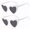 2 White, variant on Heart Shaped Sunglasses for Women Eye Mod Style Retro Glasses