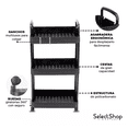 thumbnail image 3 of Carrito Organizador Multiusos 3 Niveles Ruedas 360 De Metal, Blanco, 3 of 5