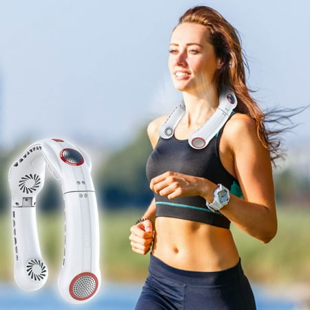 

GiliGiliso Clearance Portable Neck-Fan 5000mAh Wearable Personal Fan 360° Adjust Cool Down Hanging Fan Cool Down Portable Neck-Fan 3 Speed Bladeless Neck-Fan For Home Office