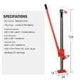 thumbnail image 2 of EastVita 3 Ton Farm Jack, 48" Utility Farm Jack, 6600 Lbs Capacity Ratcheting Off Road Utility Jack, Heavy-Duty Farm Jack Foratv, Utv, SUV, Tractor, Truck, Universal Jack, 2 of 6