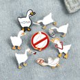 thumbnail image 2 of Broches Dessin Animé Mini Épingles Émaillées Col à Revers Drôle Chat Oie Broche, 2 of 9