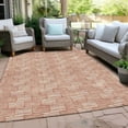 thumbnail image 6 of Addison Rugs Chantille Indoor/Outdoor Transitional Lines Salmon Washable Rectangle Rug, 10' x 14', 6 of 6