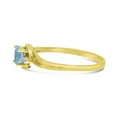 thumbnail image 4 of 10k Yellow Gold Oval Aquamarine And Diamond Ring, 4 of 6