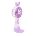 thumbnail image 2 of Pportable Handheld Fan Mini Cartoon Animal Fan Rechargeable Night Light 400mAh Cute Small Fan with Built in Battery Purple, 2 of 14