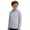 Grey, variant on Boy Solid Long Sleeve Button Down Shirt – Cotton Texture Warm Boys Dress Shirt Top, Classic Gentleman Style, Fall Winter Layering and Formal Occasions