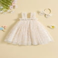 thumbnail image 3 of Filles Enfants Robe Dentelle Brodée/fleur Robe Cami avec Bandeau, 3 of 9