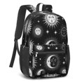 thumbnail image 2 of Sun and Moon Gothic Pattern 17" School Backpacks for Teens,Waterproof Oxford Fabric,S-Shape Padded Straps for School,Travel,Hiking,Camping, 2 of 6