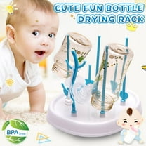Amerteer Baby Bottle Cup Drying Rack, Drinking Glass and Sports Bottle Drainer Stand, Plastic bag dryer and Mug Tree with Non-slip Bottom For Kitchen Countertop