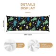 thumbnail image 2 of KLL Dinosaur Pattern Long Body Pillow Cover,20x60 Body Pillow Cases,Soft Brushed Microfiber Invisible Zipper Design-Pillow core not included, 2 of 7