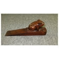 thumbnail image 4 of D-Art Collection Solid Teak Wood Frog and Elephant Door Stopper in Dark Brown, 4 of 5