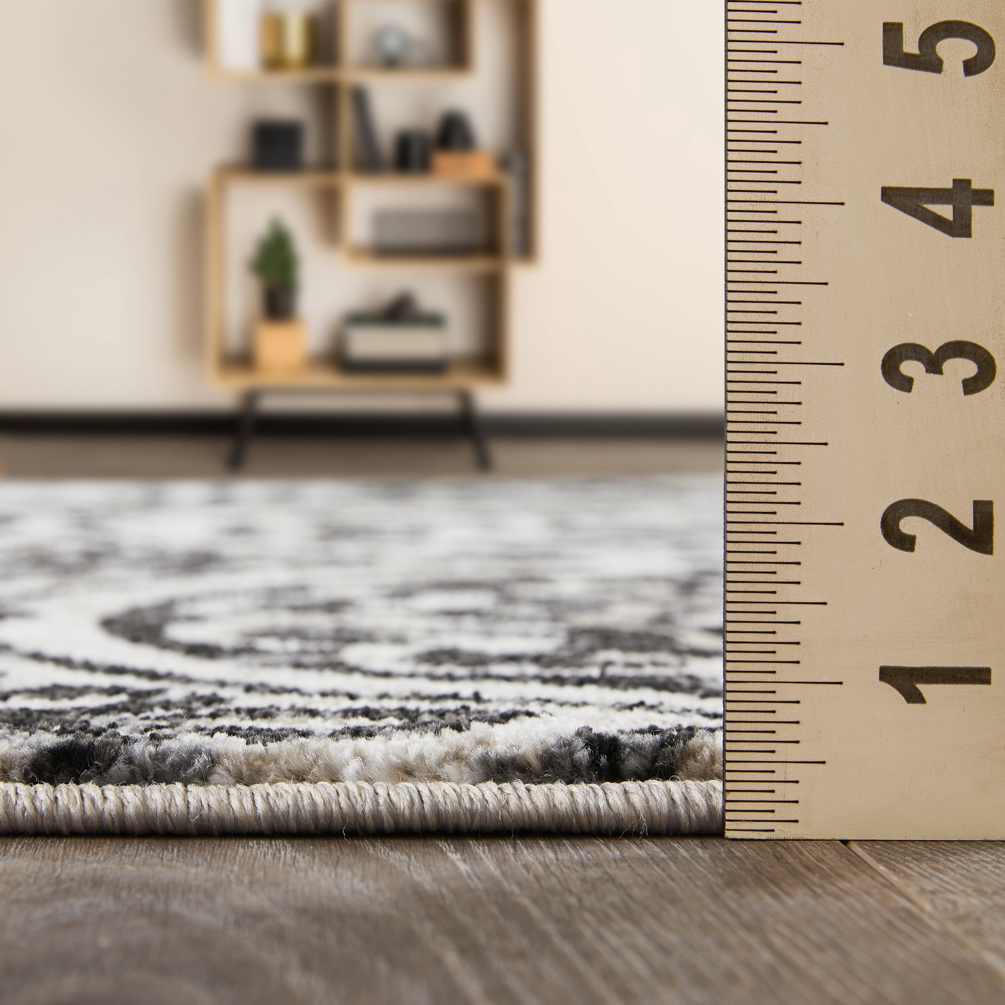 Loomaknoti Ohanzah Owena 6' x 9' Gray Medallion Indoor Area Rug