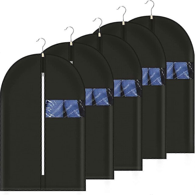 Pack Of 5 Garment Bags, Suit Transport Bag, Protective Cover, Garment Bags With Zip, 100 X 60 Cm, Suit Bag, Dustproof Clothing Cover For Travel, Cloth