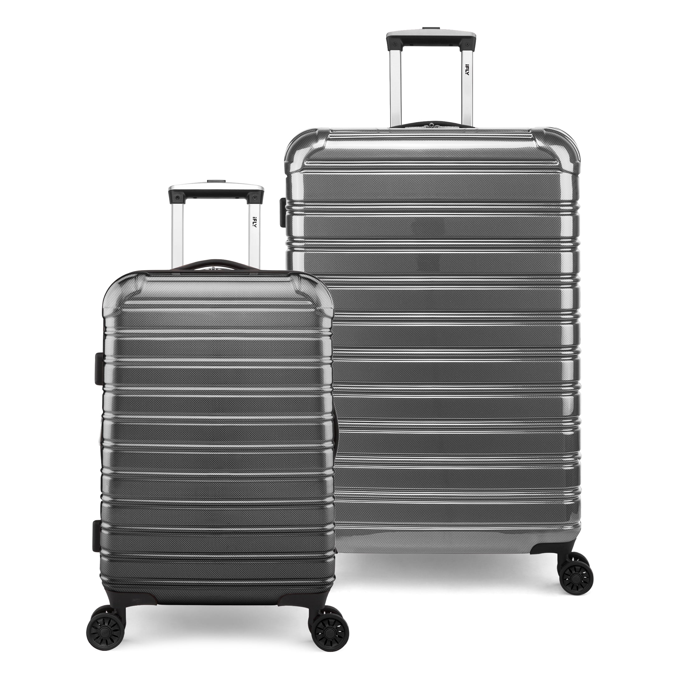 iFLY Hardside Luggage Fibertech 2 Piece Set, 20" Carryon and 28